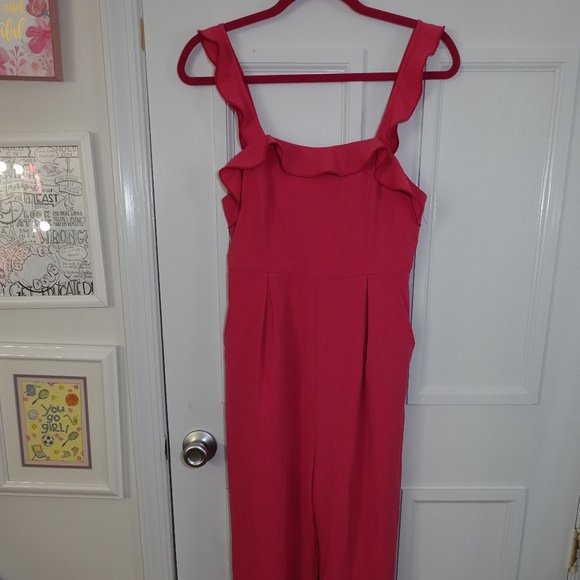 Pink Lily Pants - Pink Ankle Length Jumpsuit